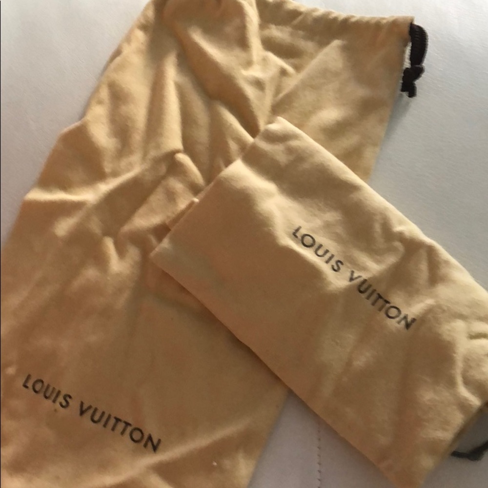 Louis Vuitton shoe bags dust bags gold